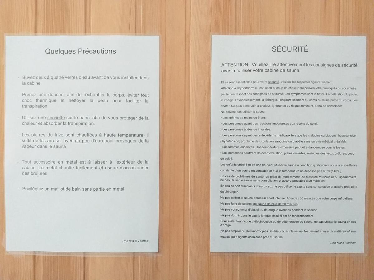 Centre ville à pied Appt avec SAUNA, Linge, Wifi, Stationnement Gratuit Vannes Chambre photo